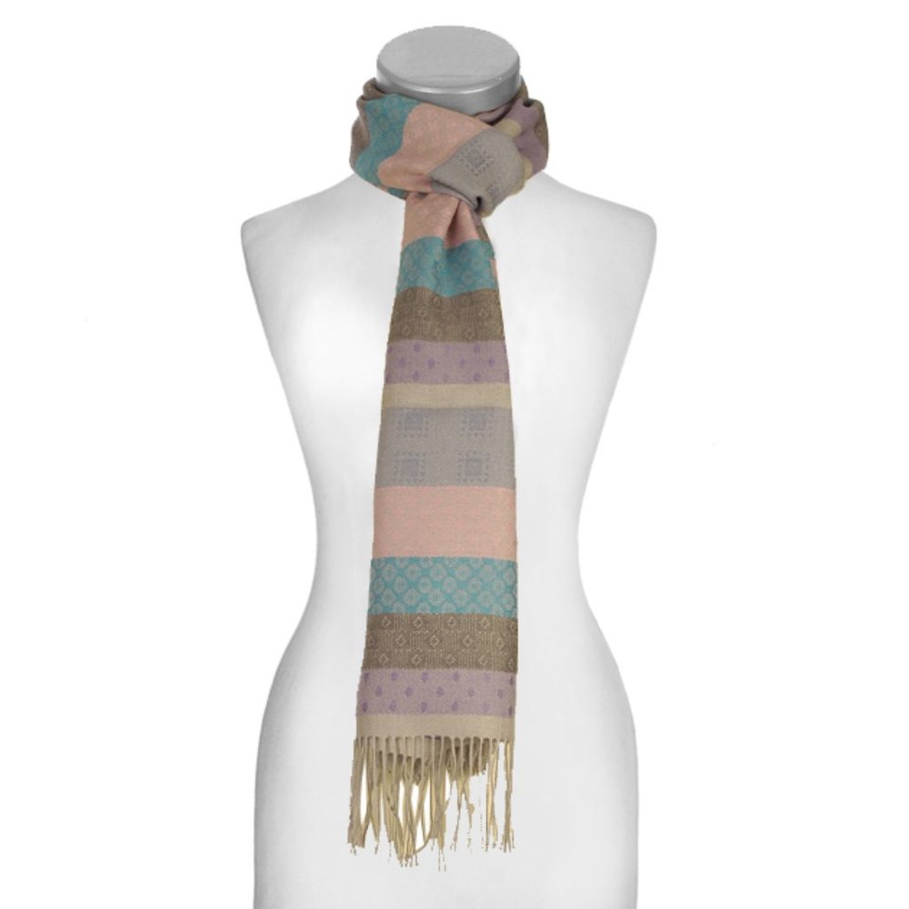 Mini Geometric Shawl/Scarf. Made in Peru